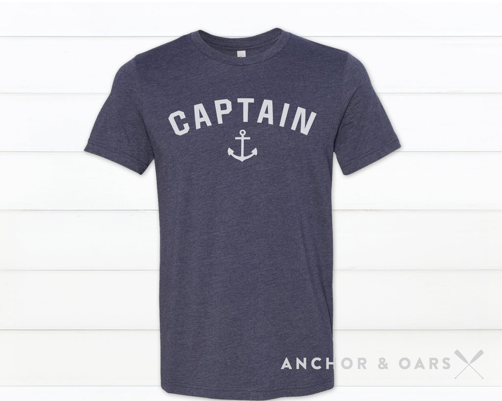 Nautical Captain T-shirt - Anchor and Oars