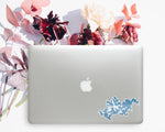 Load image into Gallery viewer, Sticker, Lake Minnetonka, Laptop Sticker, Macbook Laptop sticker, Trendy Sticker, Lake Outline Vinyl Sticker - Anchor and Oars
