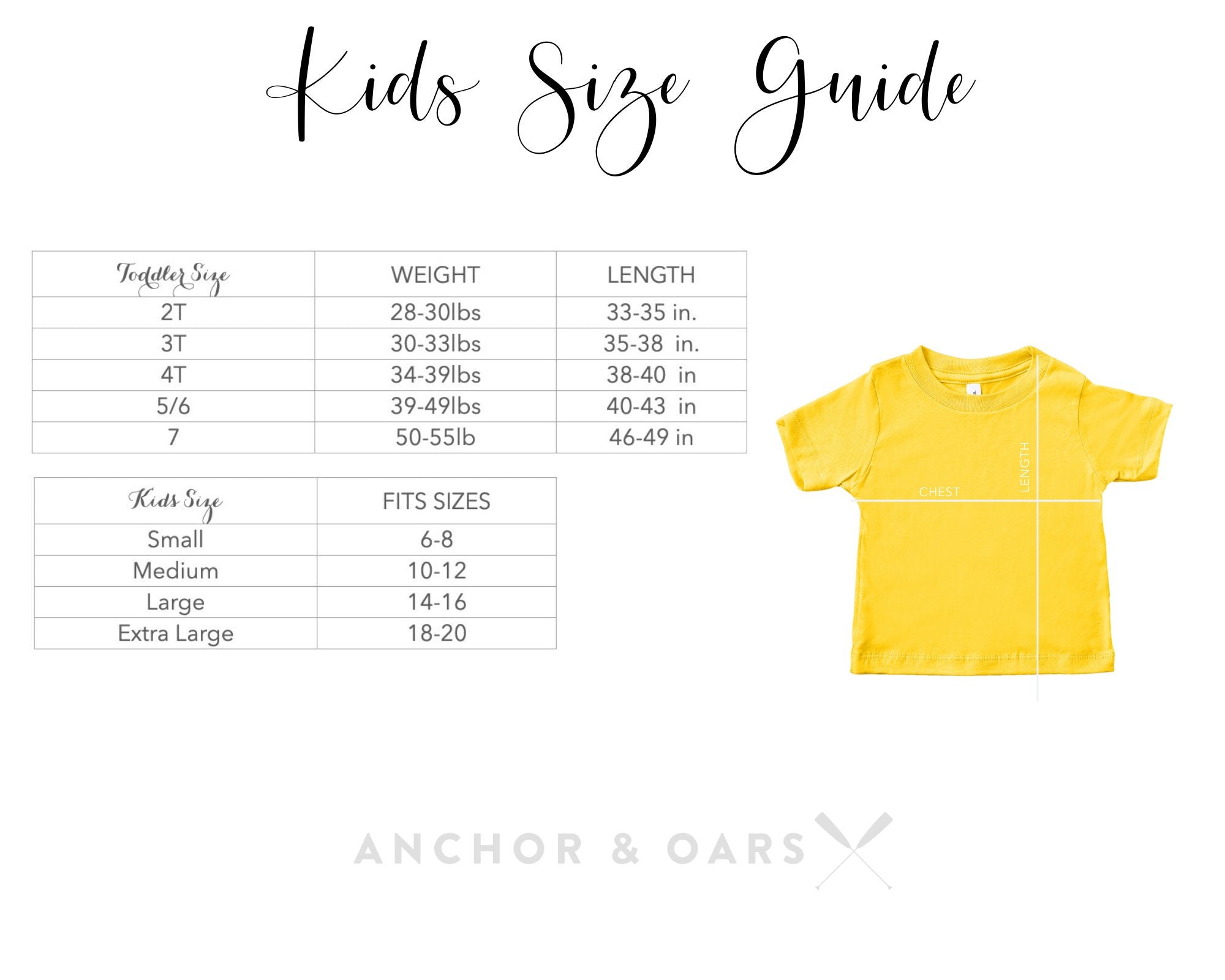 Sunday Funday Kids Tshirts - Anchor and Oars